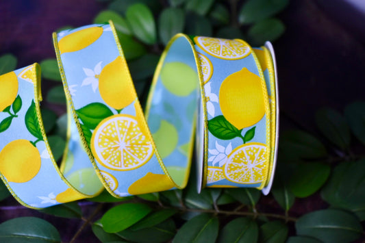 Lemons and Flowers Ribbon (1.5 inch) - SP1