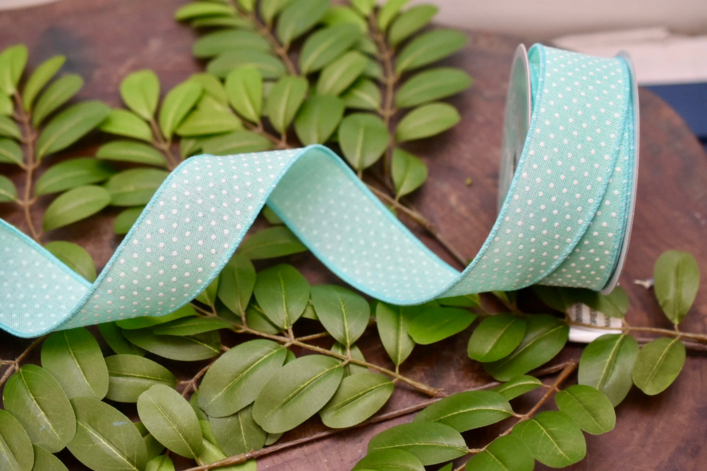 Mint Swiss Dots Ribbon (1.5 inch) - SD1