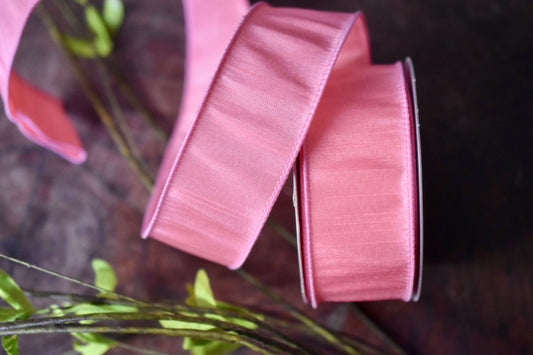 Salmon Faux Dupioni Ribbon (1.5 inch) - D4