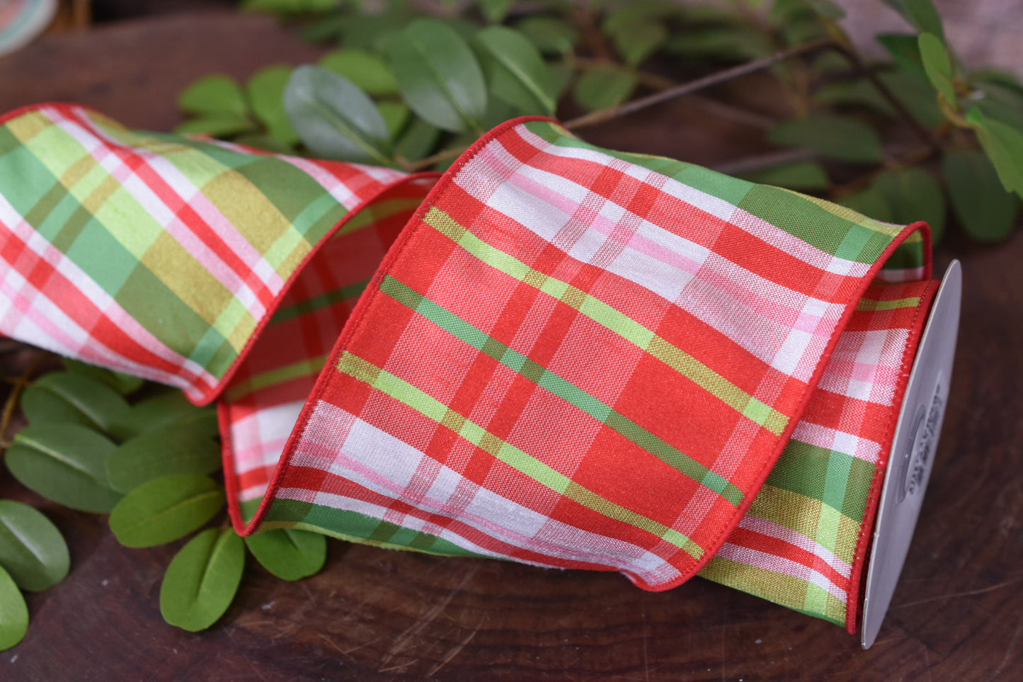 Faux Dupioni Plaid Ribbon (4 inch) - C23