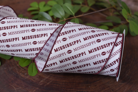 Mississippi Football Ribbon (4 inch) - M6