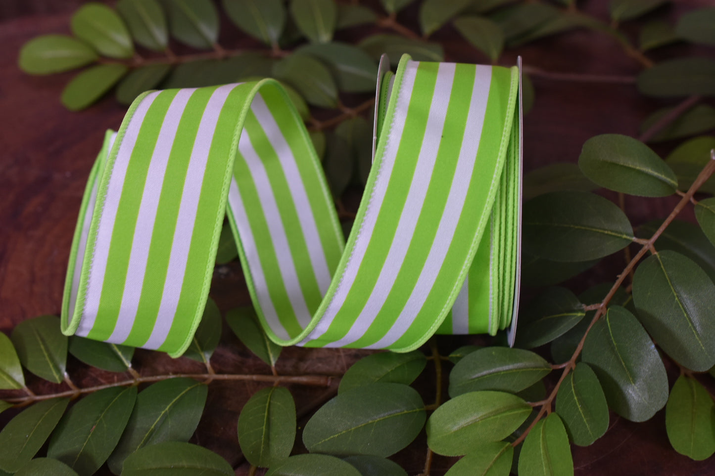 Lime Green Vertical Stripe (1.5 inch) - V1