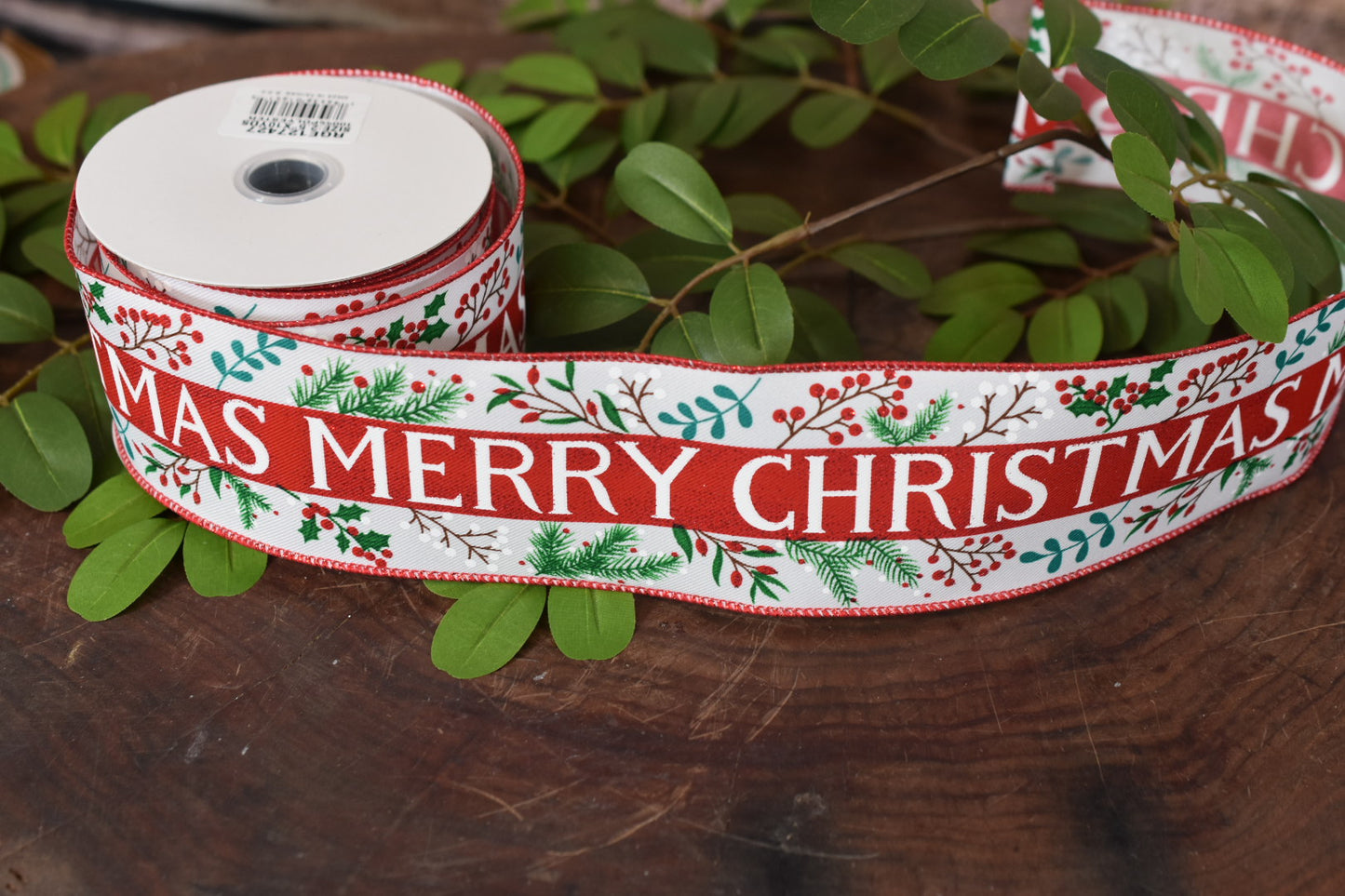 Traditional Merry Christmas Ribbon (2.5 inch) - C19