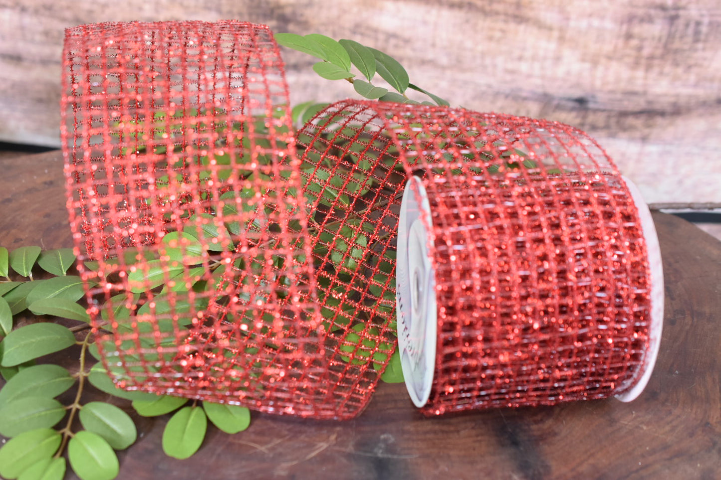 Red Tinsel Mesh (4.25 inch) - C25