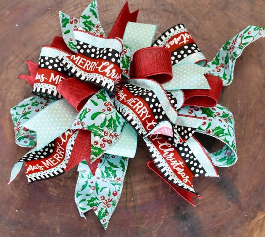 Holly Jolly Bow - 12"