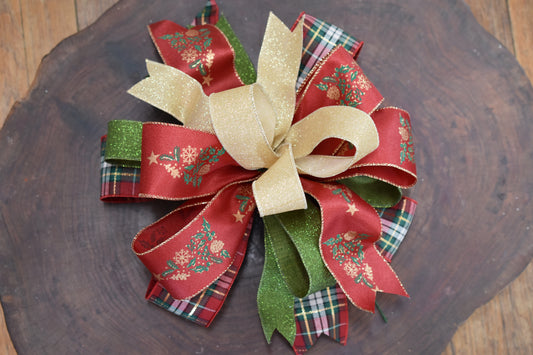 Warm Wishes Bow with Tails - 12"