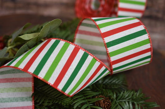 Christmas Stripe Ribbon (2.5 inch) - C33