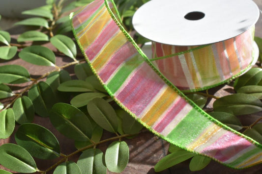 Sheer Spring Striped Ribbon ( 1.5 inch) - SP8