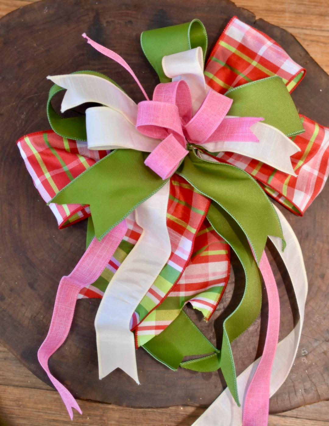 Sweet Melon Bow with Tails - 12"